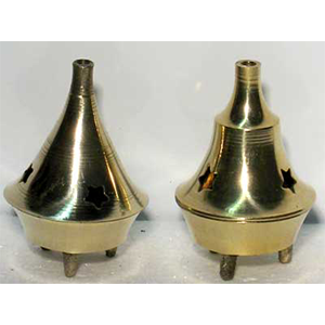 Brass cone incense burner 2 1/4"
