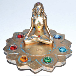 Goddess 7 Chakra Incense Burner 3"