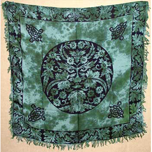 Greenman altar/tarot cloth 36" x 36"