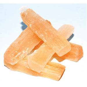 Orange Selenite mini sticks 3" 5 pk